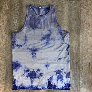 BNWOT Lululemon blue and white tank top